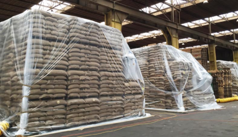 fumigation performance on packed goods